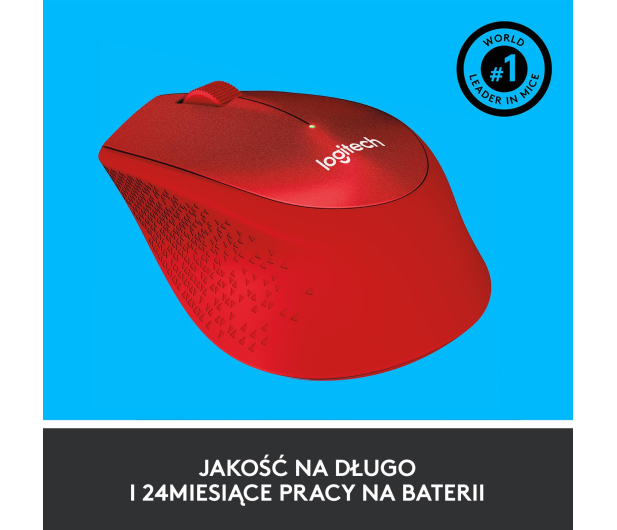 Logitech M330 Silent Plus (czerwona) - 329392 - zdjęcie 8